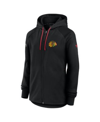 Women's Black Chicago Blackhawks Authentic Pro Rink Fleece Full-Zip Jacket