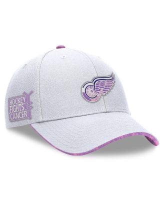 Fanatics - Men's White Detroit Red Wings Authentic Pro Hockey Fights Cancer Adjustable Hat