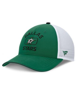 Fanatics - Men's Kelly Green/White Dallas Stars Authentic Pro Rink Trucker Hat