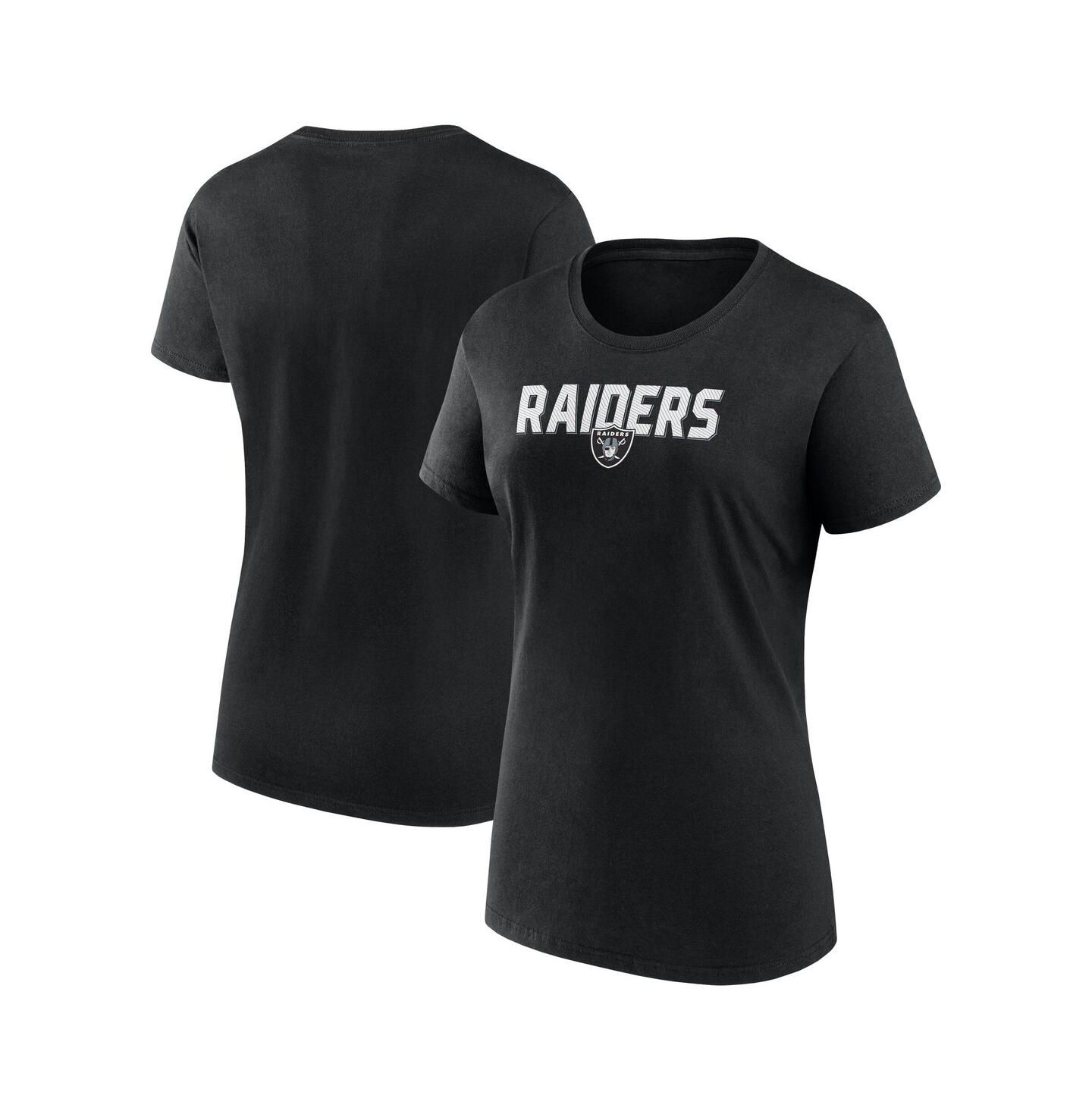 Женская футболка Logo Athletic Black Las Vegas Raiders Lean — фото 1