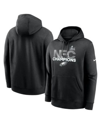 Nike - Men's Black Philadelphia Eagles 2024 NFC Champions Fleece Pullover Hoodie