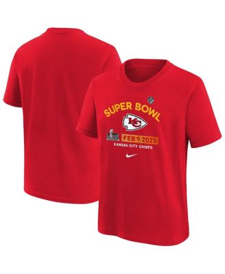 Nike - Big Boys and Girls Red Kansas City Chiefs Super Bowl LIX Authentic T-Shirt