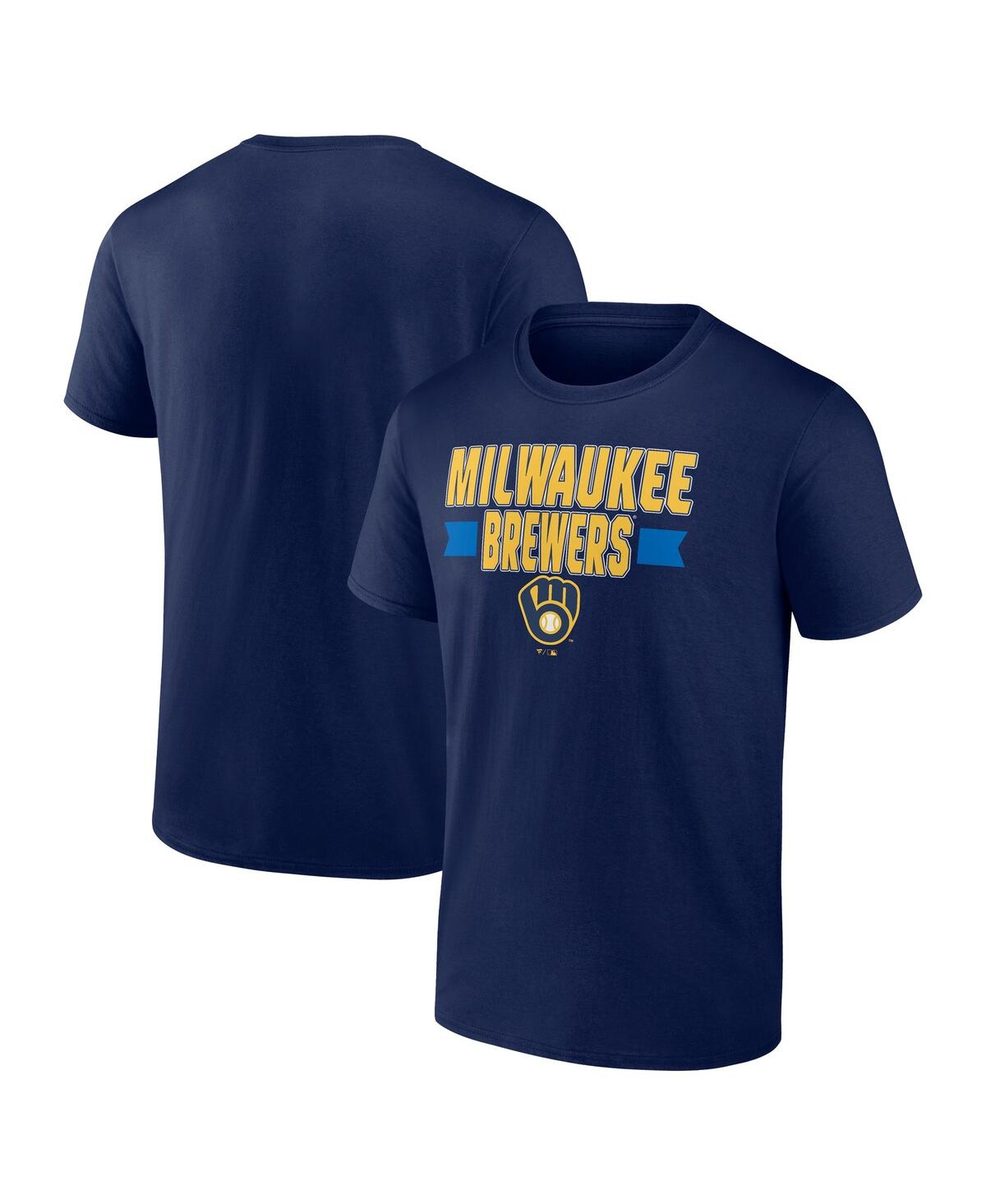 Fanatics Men's Navy Milwaukee Brewers Close Victory T-shirt In Navy