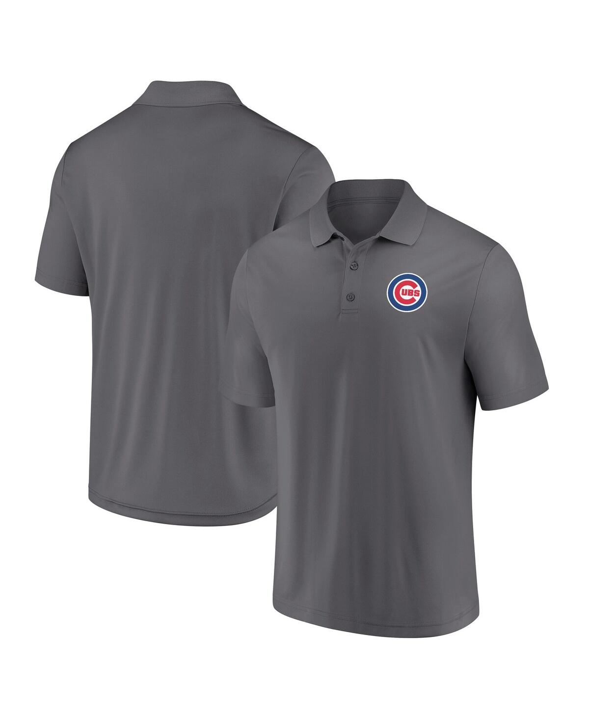 Fanatics Men's Gray Chicago Cubs Component Polo In Gray