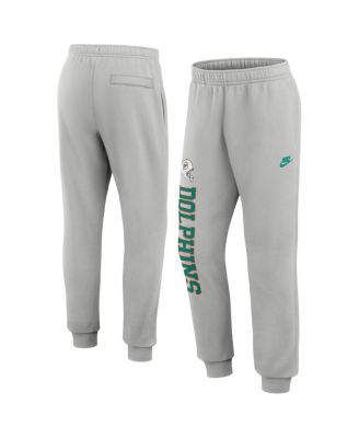 Nike - Men's Silver Miami Dolphins Rewind Club Fleece Joggers