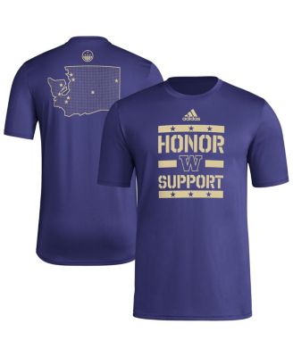 adidas - Men's Purple Washington Huskies Honor Support Pre-Game T-Shirt
