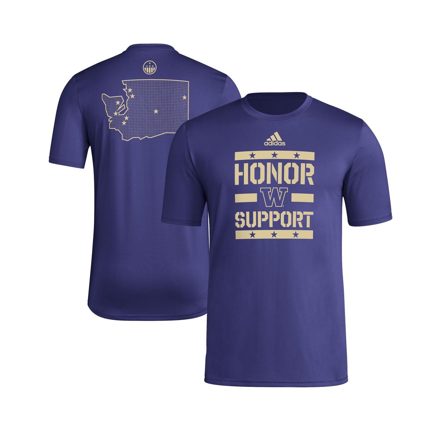 Men's Purple Washington Huskies Honor Support Pre-Game T-Shirt
