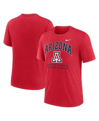 Nike - Men's Red Arizona Wildcats Arch Over Logo Tri-Blend T-Shirt
