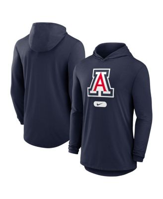 Nike - Men's Navy Arizona Wildcats Lightweight Performance Long Sleeve Hoodie T-Shirt