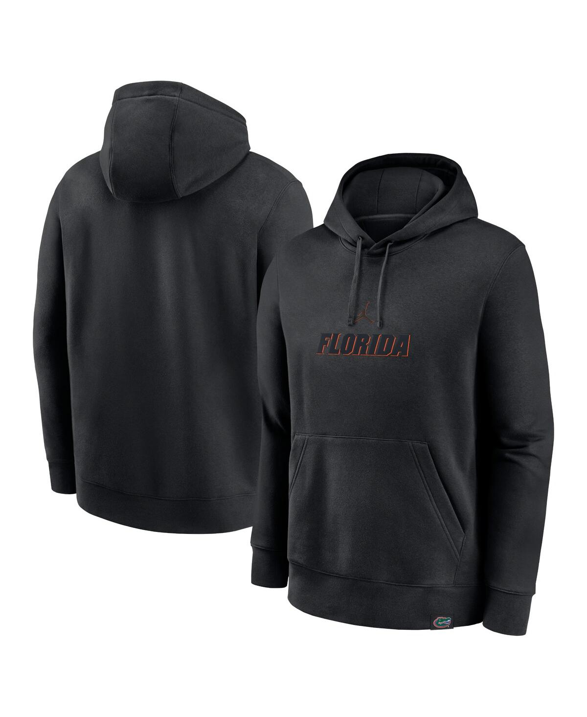 Jordan Florida Gators Statement Wordmark Lockup Heavyweight Nike Men's College Pullover Hoodie In Black