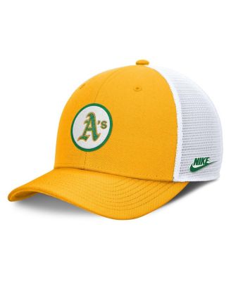 Nike - Men's Gold Oakland Athletics Cooperstown Collection Rise Trucker Adjustable Hat
