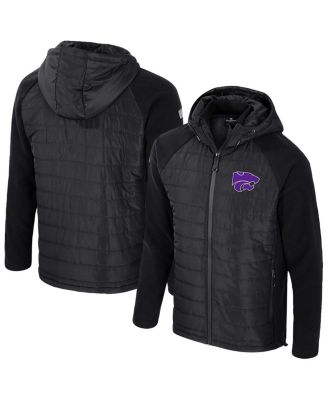 Colosseum - Men's Black Kansas State Wildcats Block The Sun Full-Zip Hoodie Jacket