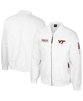 Colosseum - Men's Virginia Tech Hokies White Rabbit Full-Zip Bomber Jacket