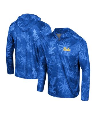 Colosseum - Men's  Blue UCLA Bruins Palms Printed Lightweight Quarter-Zip Hooded Top