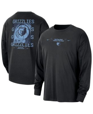 Nike - Men's&nbsp; Black Memphis Grizzlies Courtside Oversized Long Sleeve T-Shirt