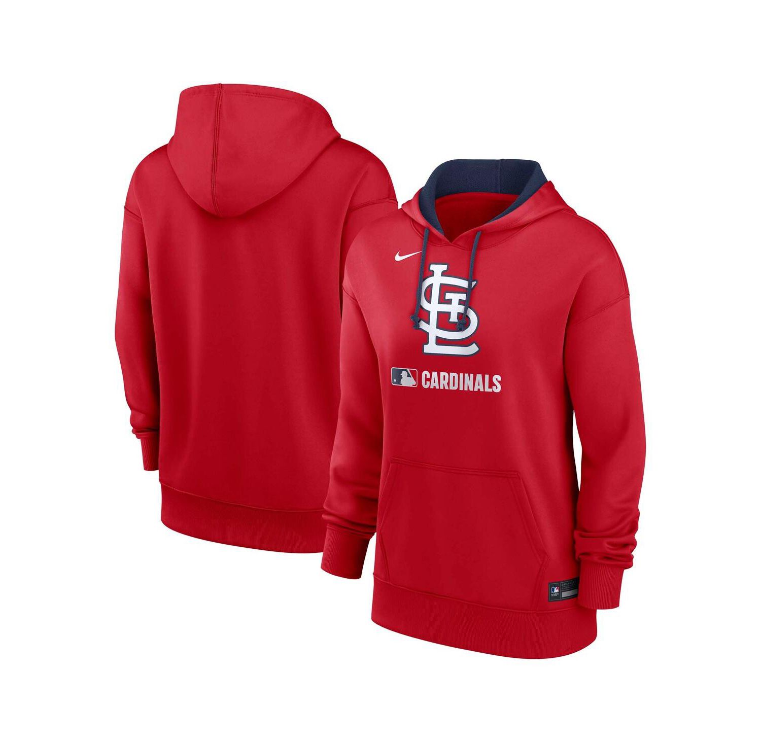 Women's Red St. Louis Cardinals Authentic Collection Performance Pullover Hoodie