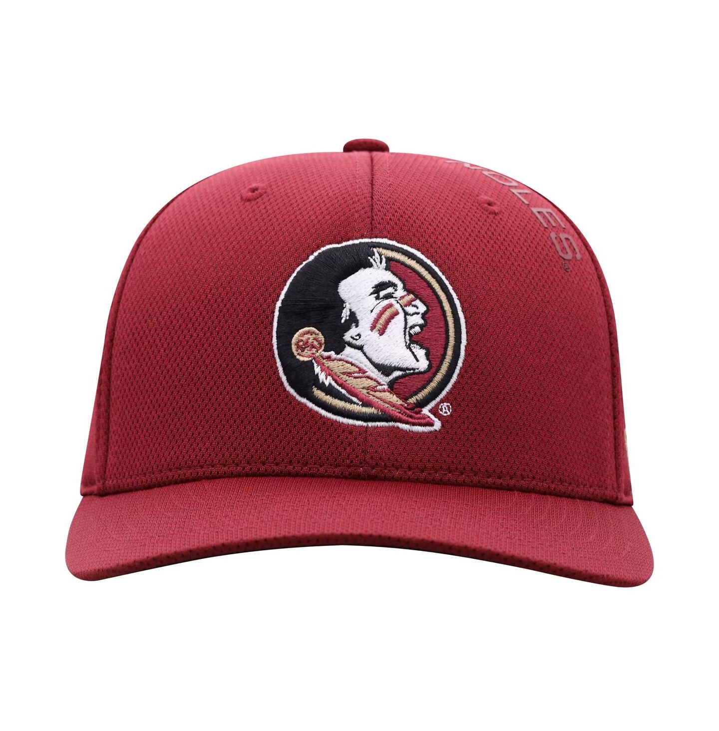 Мужской головной убор Top of the World Garnet Florida State Seminoles Reflex 2.0 Flex Fit Hat — фото 4
