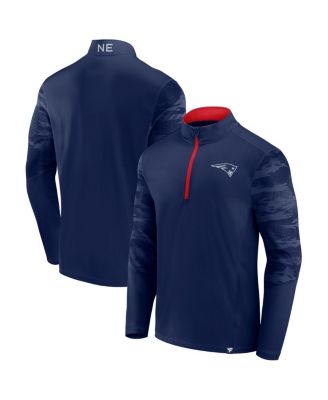 Fanatics - Men's Navy New England Patriots Defender Quarter-Zip Sweatshirt