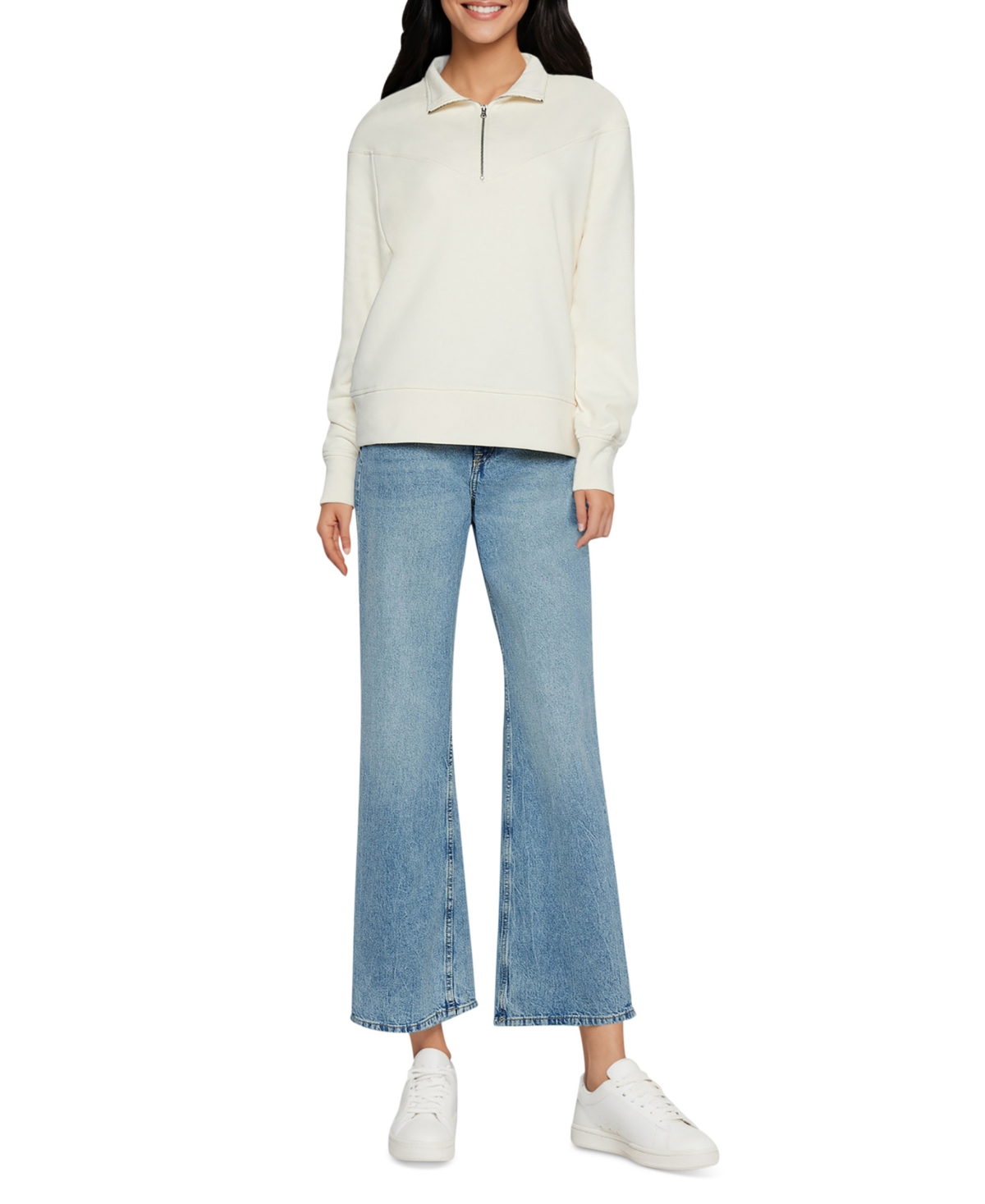 Women's Jeanine Quarter-Zip Pullover Sweater - Jadeite