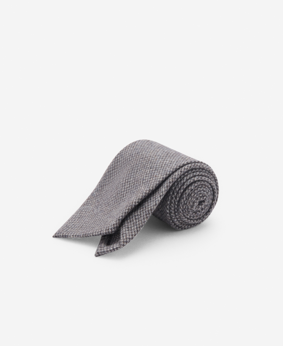 Men's Structured Wool Tie - Grey