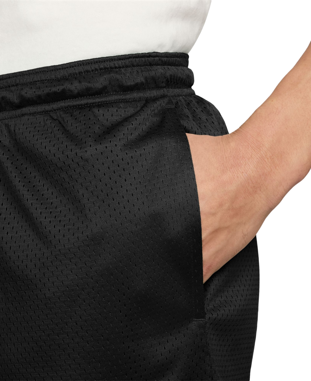 Nike Men's Dri-fit 5" Mesh Basketball Shorts In Black,white