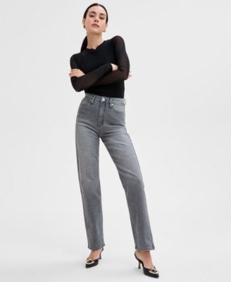 I.N.C. International Concepts - Women's Embellished High Rise Jeans