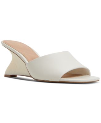 ALDO - Women's Fiala Square-Toe Sculpted Wedge Sandals