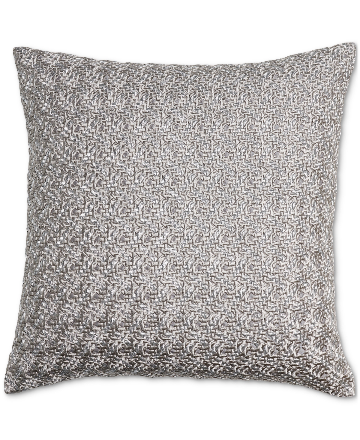 Hotel Collection Textured Embroidery Decorative Pillow, 20" X 20", Exclusively At Macy's In Gray