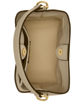 Crosshatch Leather Small Reese Bucket Bag