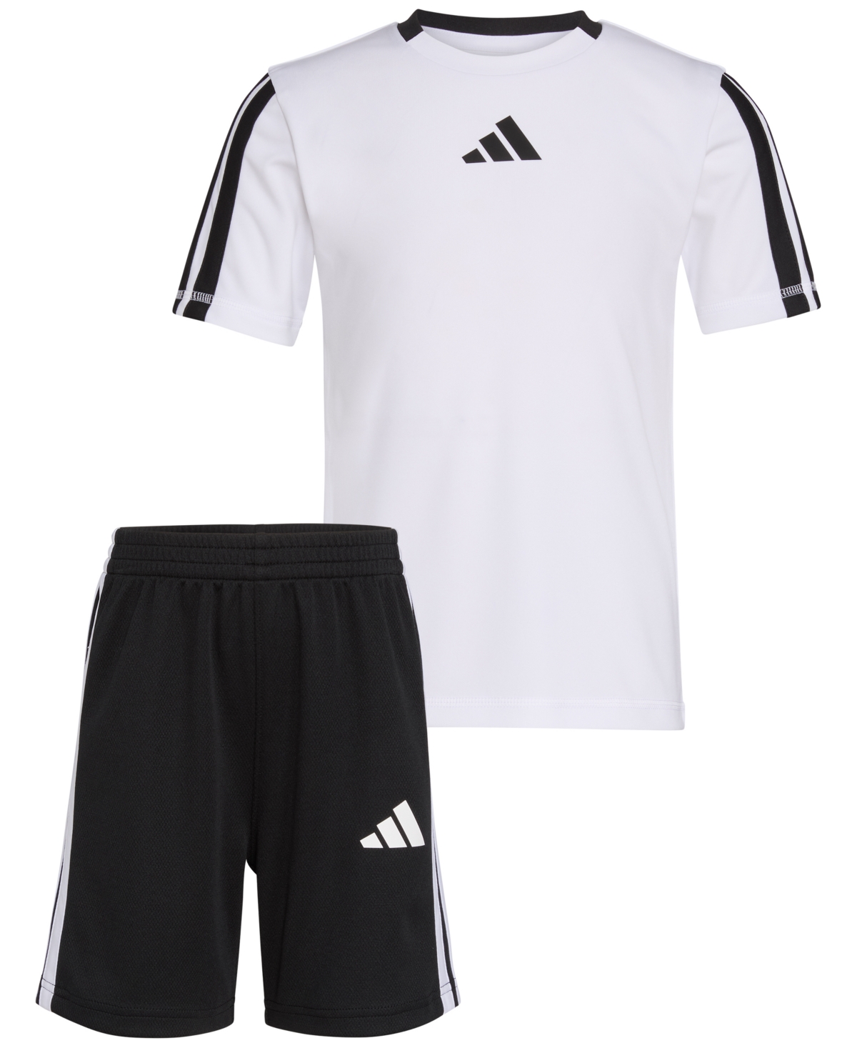Adidas Originals Toddler & Little Boys Short-sleeve Soccer T-shirt & Shorts, 2 Piece Set In White