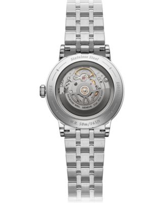 Men's Swiss Automatic Millesime Moon Phase Stainless Steel Bracelet Watch 40mm