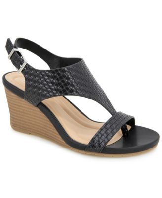 Women's Greatly Thong Almond Toe Wedge Sandals