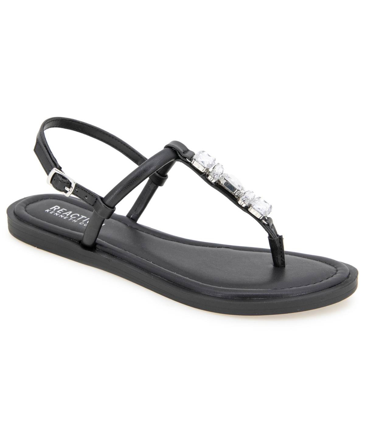 Women's Sera Almond Toe Flat Sandals - Black