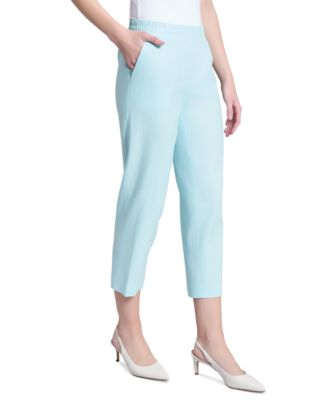 Women's Linen-Blend Pull-On Cropped Pants