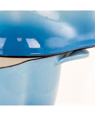 Pepper Shaped 3 Quart Enameled Cast Iron Casserole in Blue