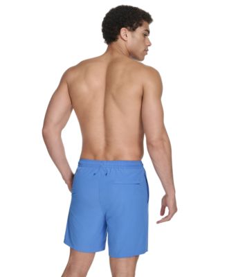 Men's Regular-Fit Quick-Dry 5" Swim Trunks with Compression Short Liner