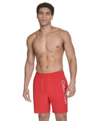 Men's Regular-Fit Quick-Dry 5" Swim Trunks with Compression Short Liner