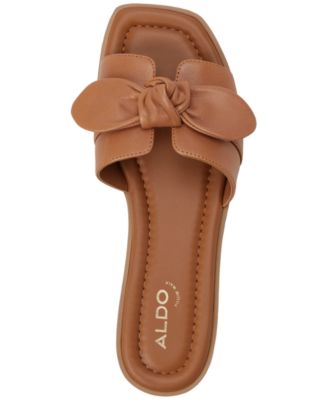 Women's Lavinia Knot-Trim Slide Flat Sandals