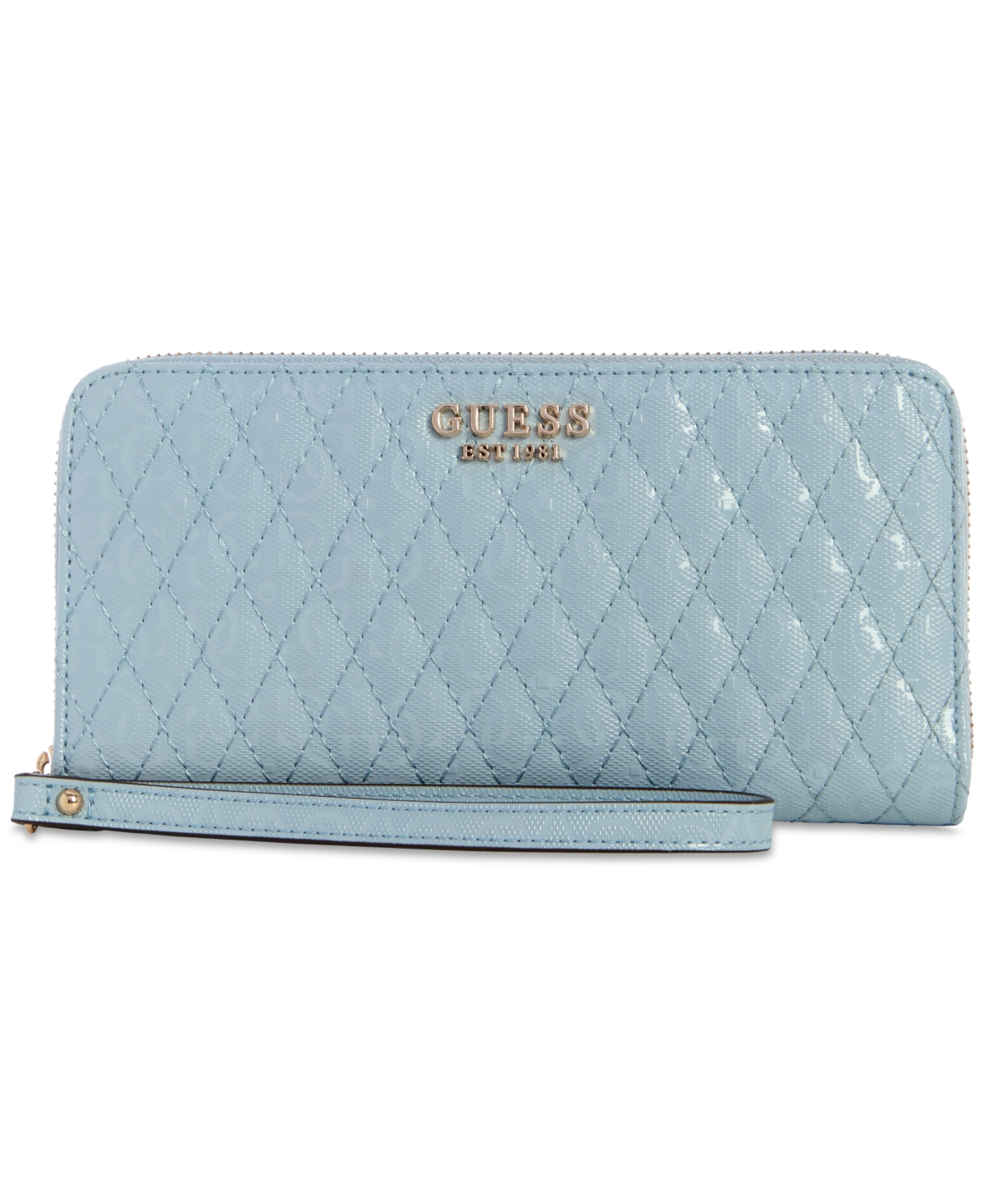 Betula Quilted Large Zip Around Wallet - Stormy Blue