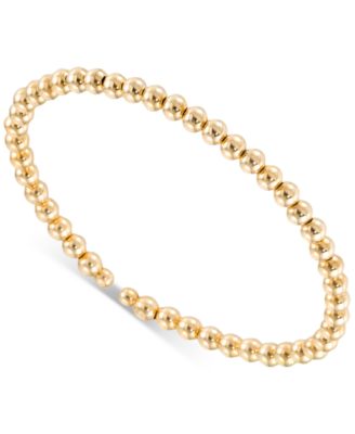 Beaded Flex Bangle Bracelet in 10k Yellow Gold