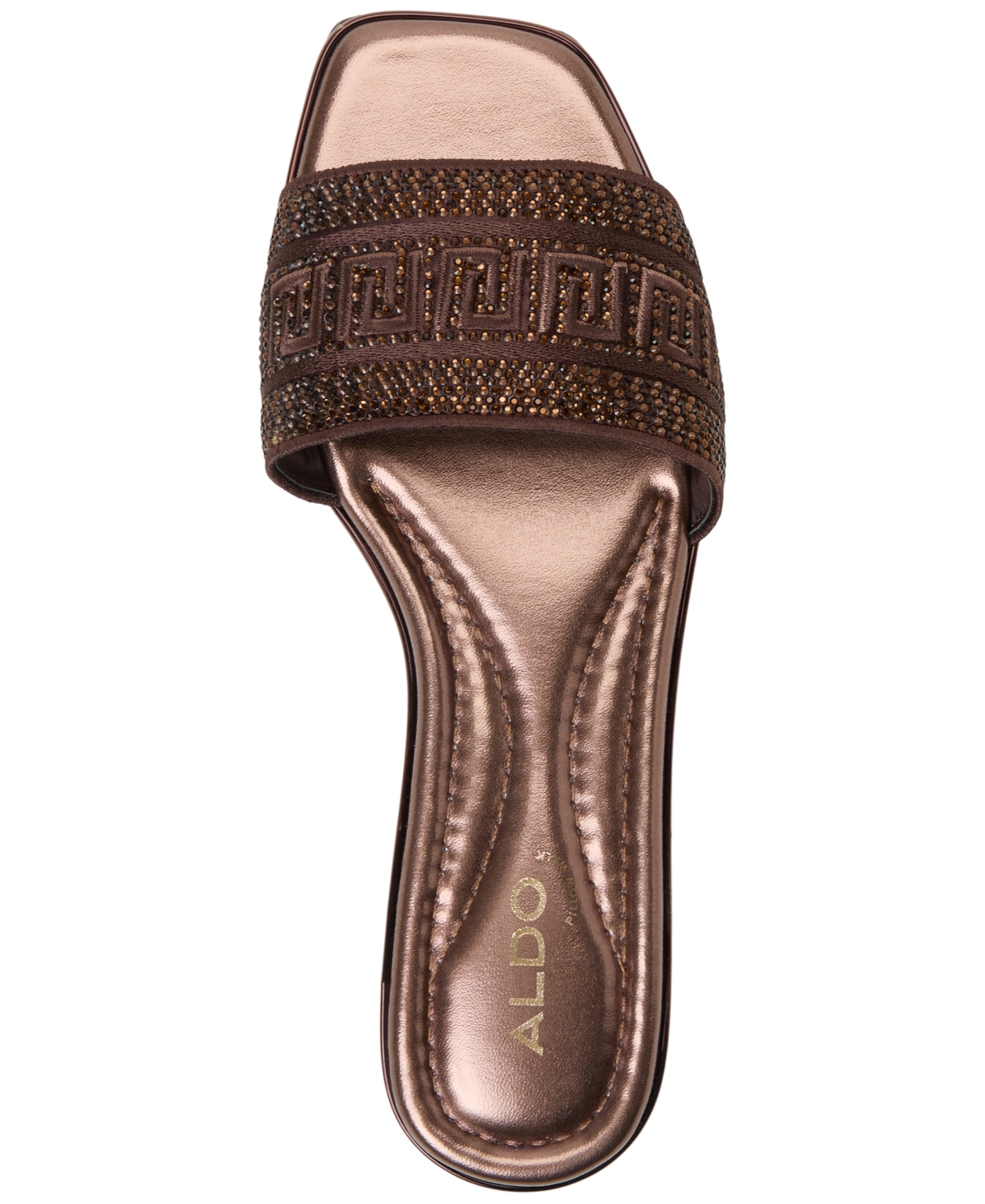 ALDO WOMEN'S OCEANIA EMBROIDERED SLIDE FLAT SANDALS 