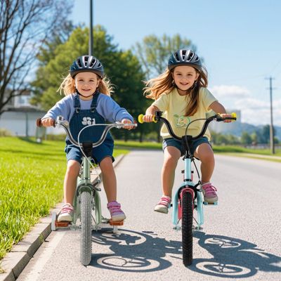 Kids Bike with Adjustable Handlebar and Saddle for 4-8 Years Old