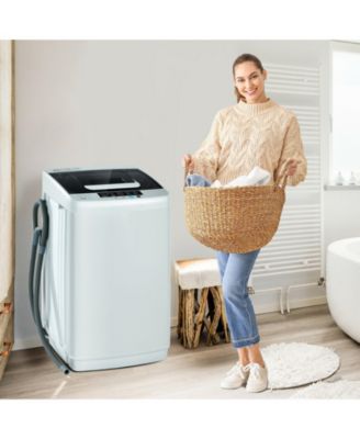 8.8 lbs Portable Full-Automatic Laundry Washing Machine with Drain Pump