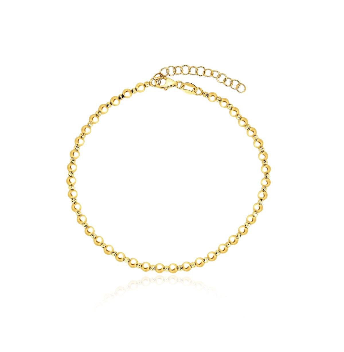 Mini Gold Ball Bead Bracelet 14K Gold - Gold