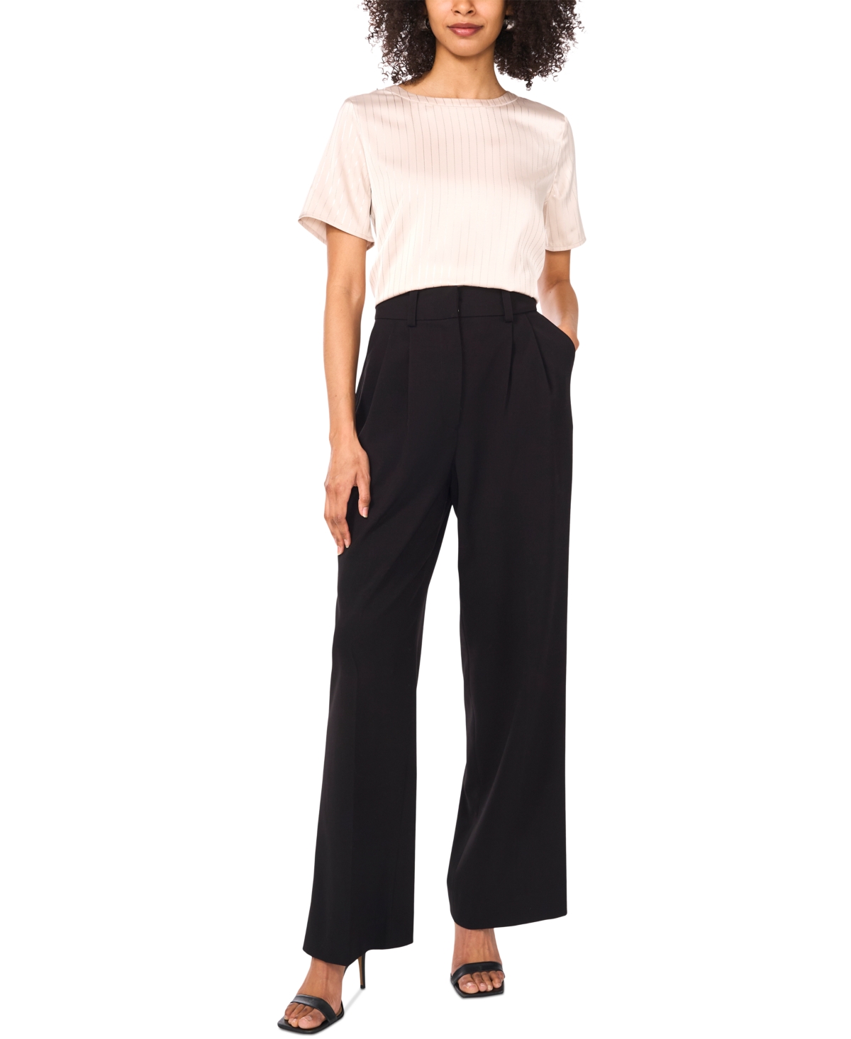 Vince Camuto Boxy Top In Neutral