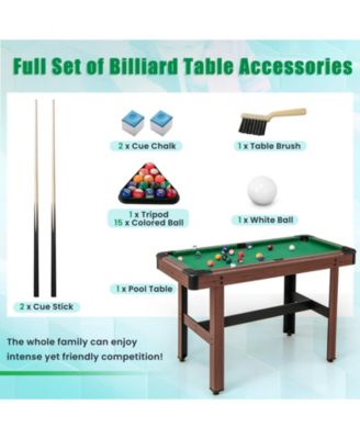 Pool Game Table with Full Set of Balls Ideal for Kids and Adults for Fun Indoor Entertainment