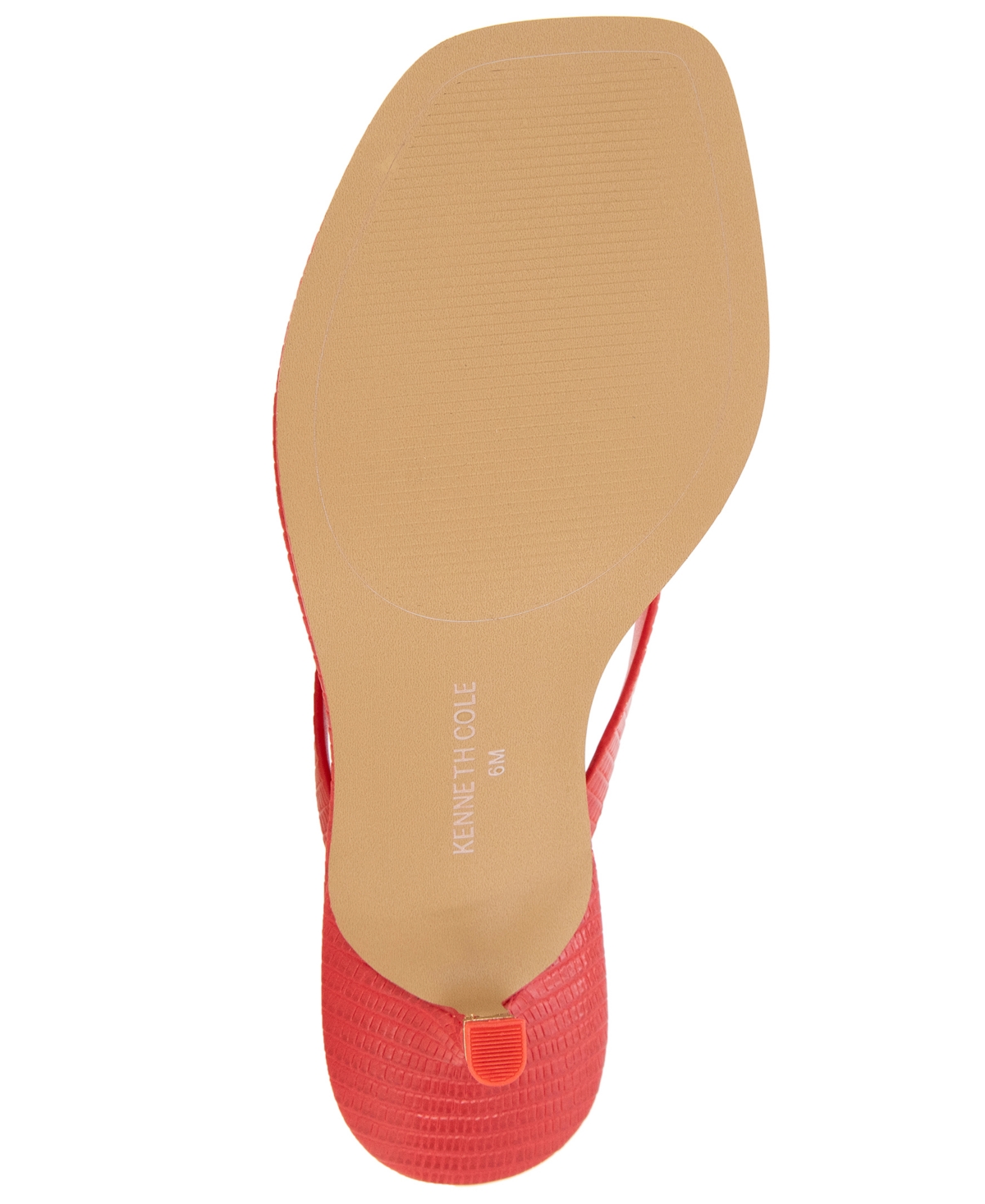 Shop Kenneth Cole New York Women's Gillie Kitten Heel Sandals In Red Lizard