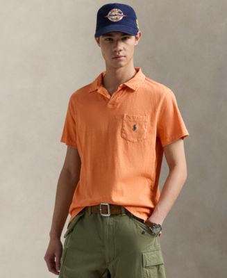 Linen Shirt Macy's Ralph Lauren Men's Dress Shirts Polo Ralph  Lauren Men's Standard Cotton-Linen Jersey Polo Shirt