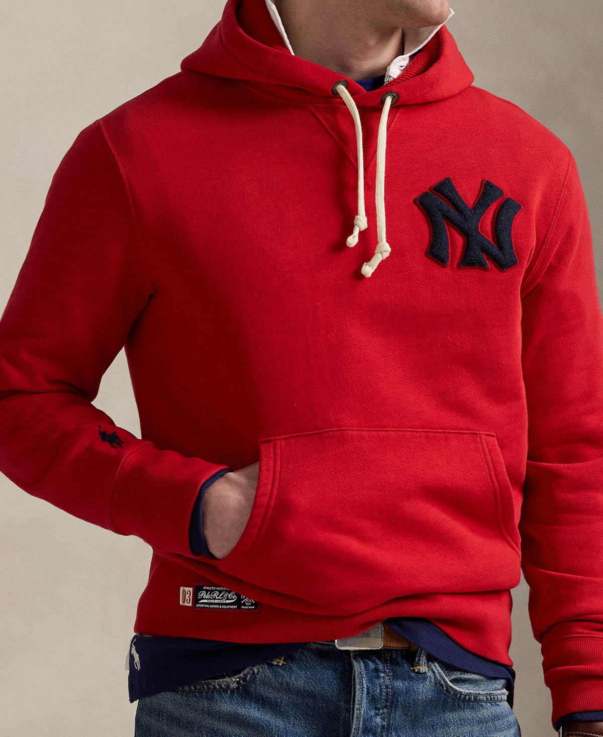 Polo Ralph Lauren Unisex Yankees Fleece Hoodie In Rl 2000 Red