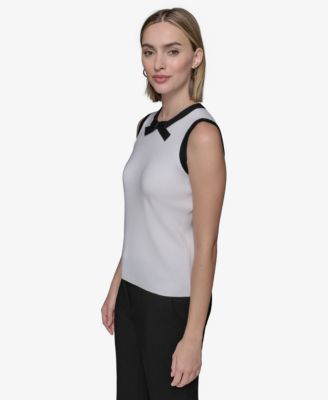Women's Bow-Tie Sleeveless Sweater